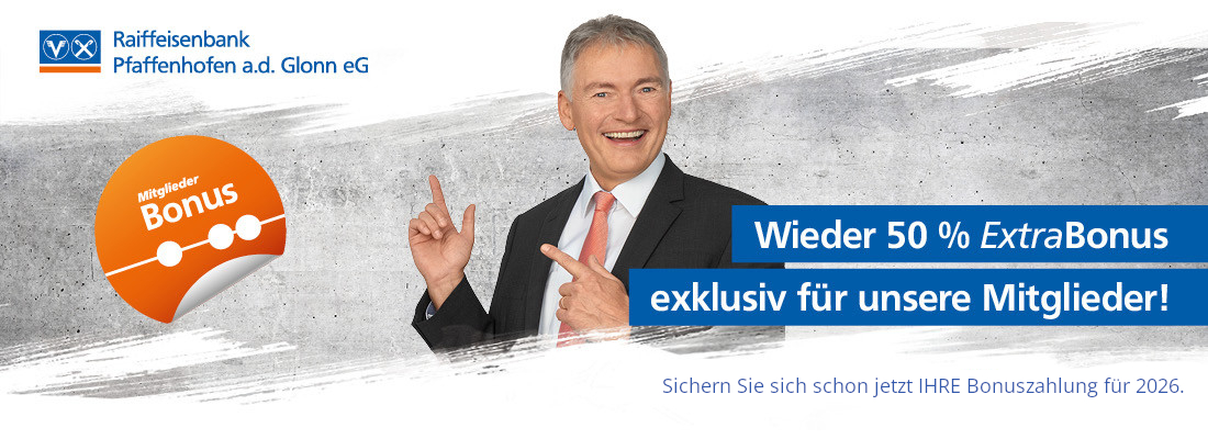 50% Extra Bonus für Mitglieder 2026!